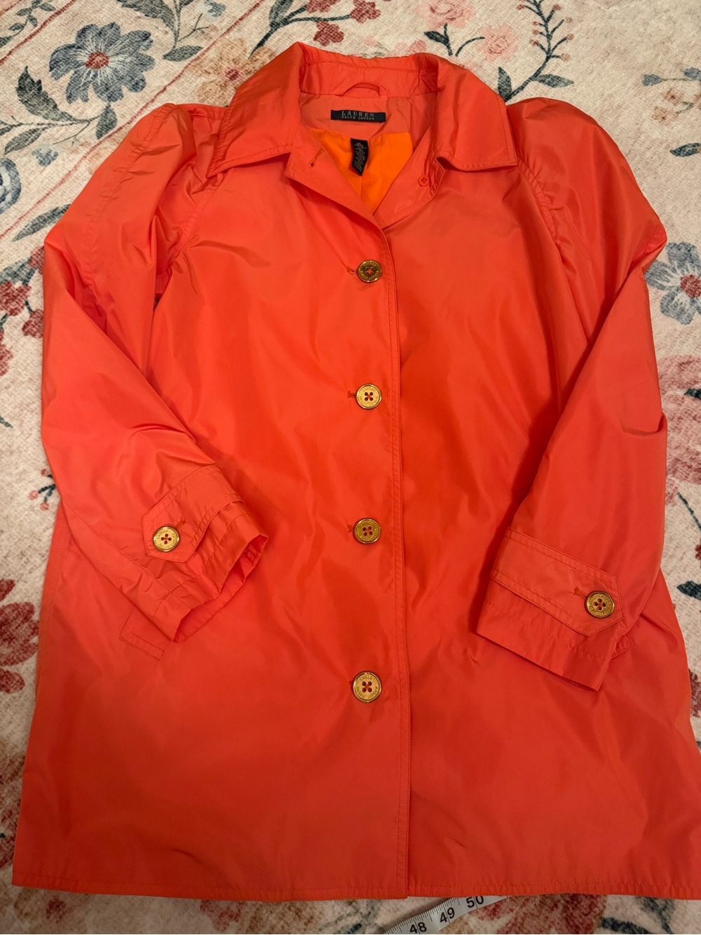 Lauren Ralph Lauren Coral Single-Breasted Trench Coat - Picture 6 of 10